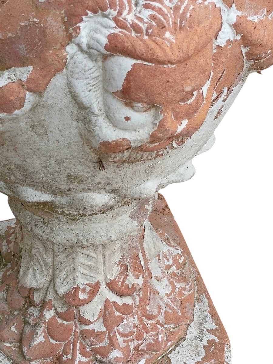 Pair Of 20th-century Terracotta Medicis Vases -photo-4