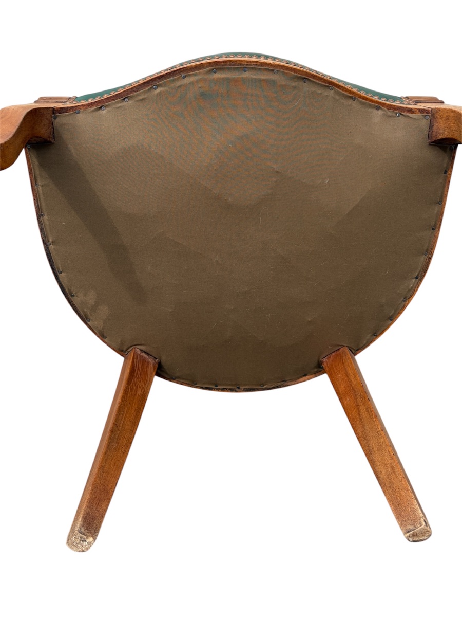 Fauteuil de bureau en noyer, époque 19e siècle-photo-3