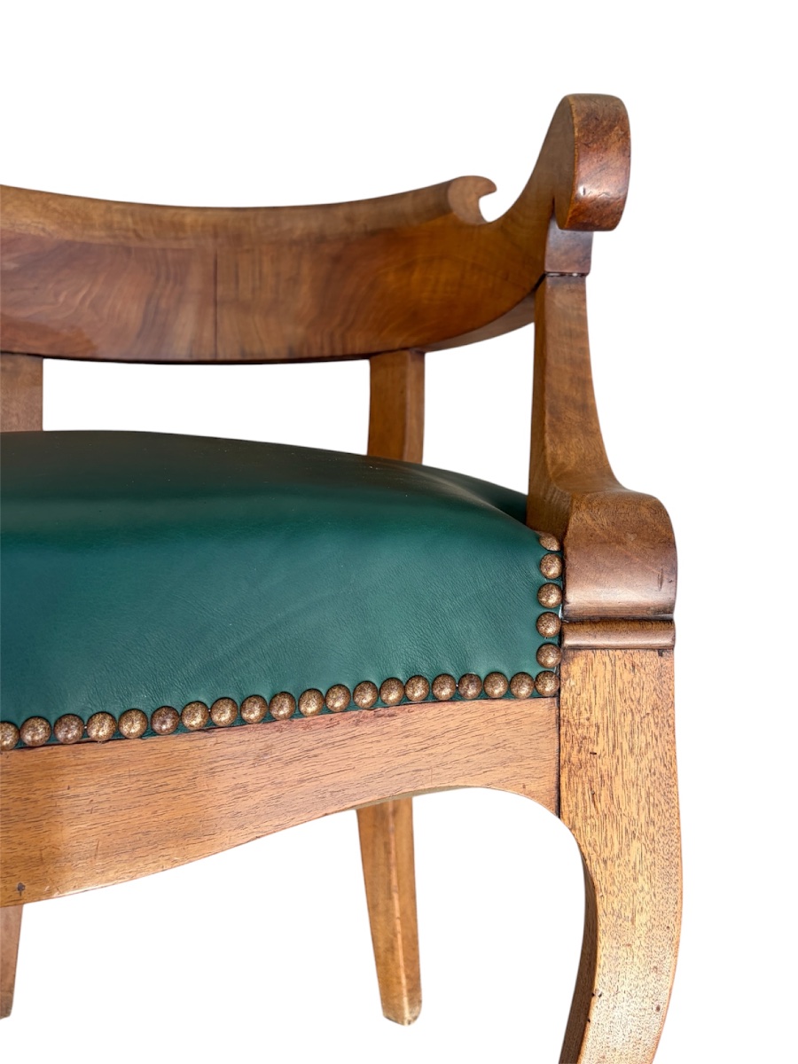 Fauteuil de bureau en noyer, époque 19e siècle-photo-6