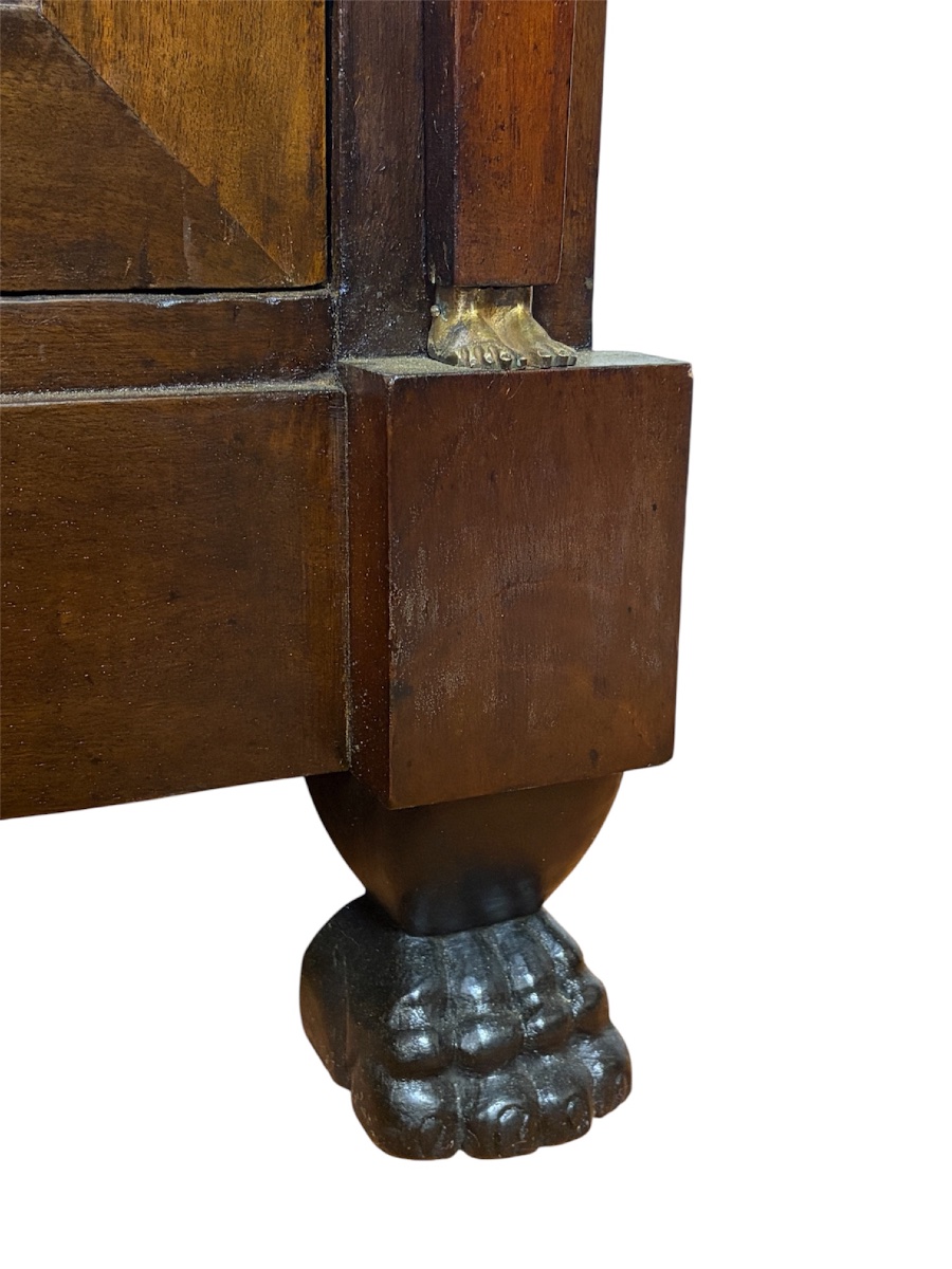Enfilade en noyer, style Retour d'Égypte, époque Empire, début 19e siècle-photo-4