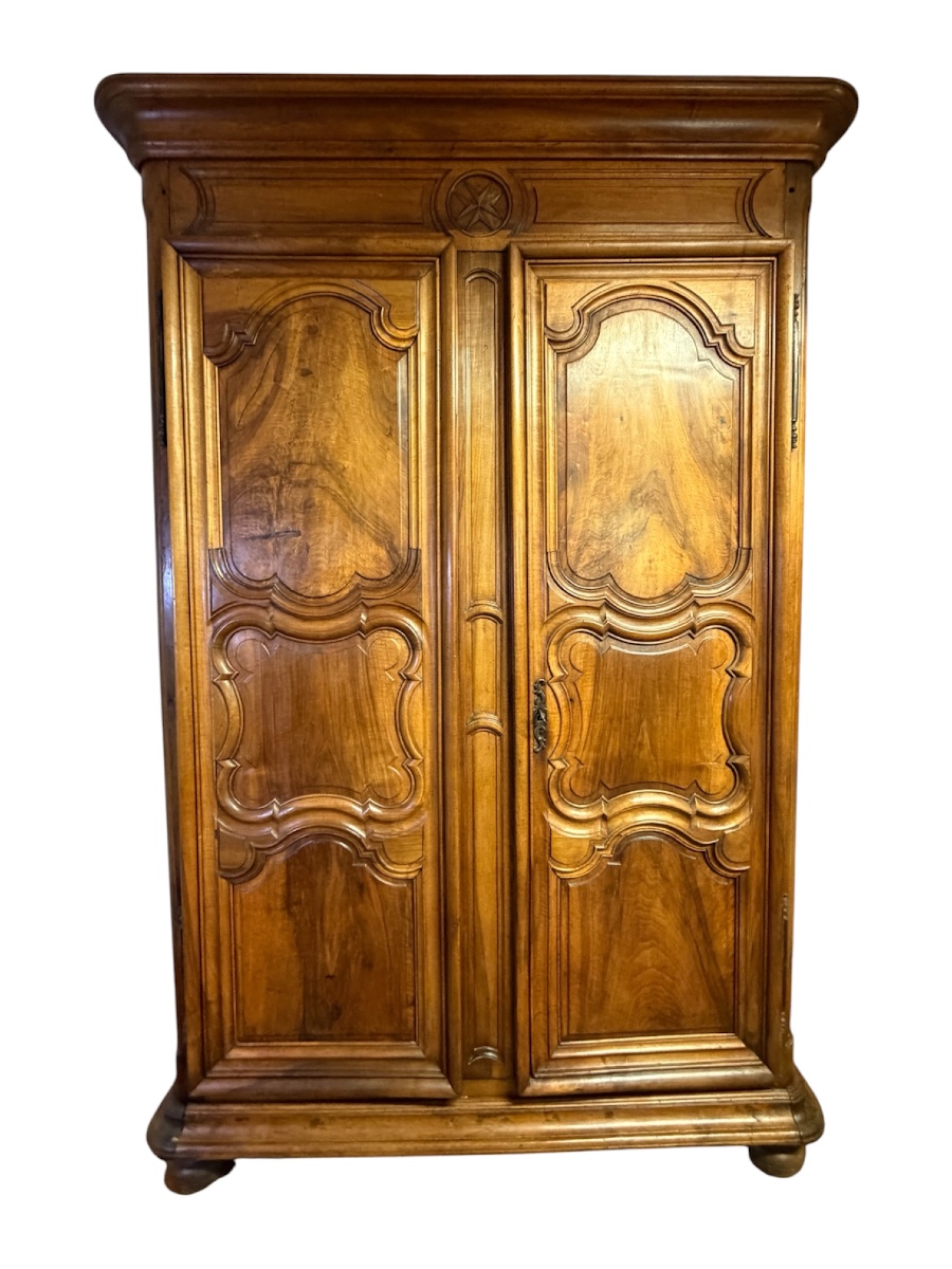 Armoire lyonnaise en noyer, XVIIIe siècle, style Louis XIV-photo-8