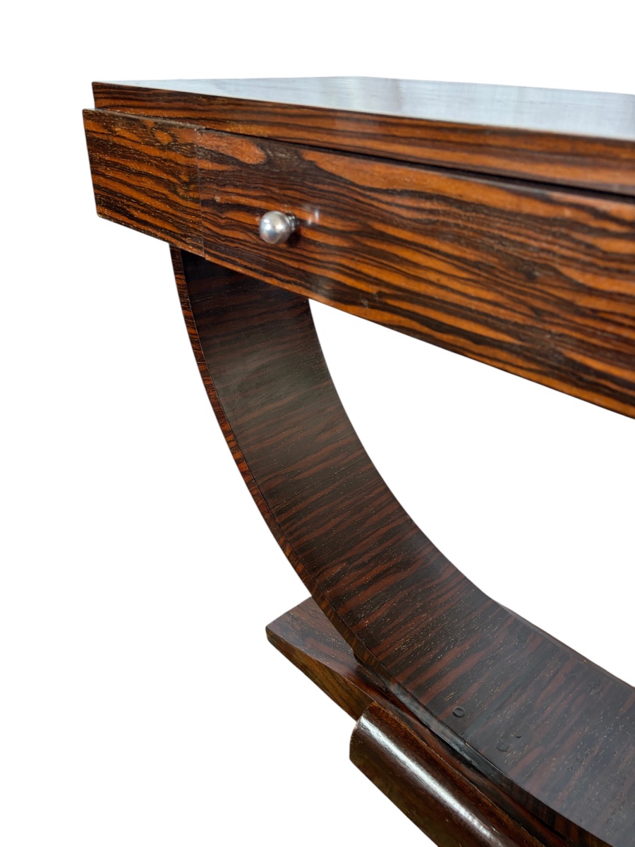 Art Deco Macassar Ebony Console Table, 1930s-photo-2