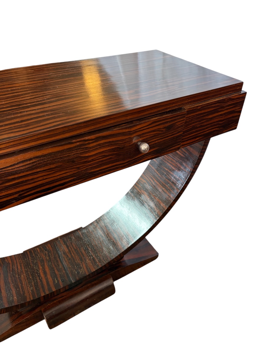 Art Deco Macassar Ebony Console Table, 1930s-photo-4