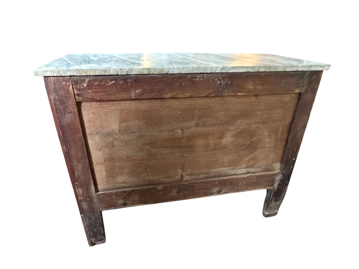 Commode à ressaut, en noyer-photo-8