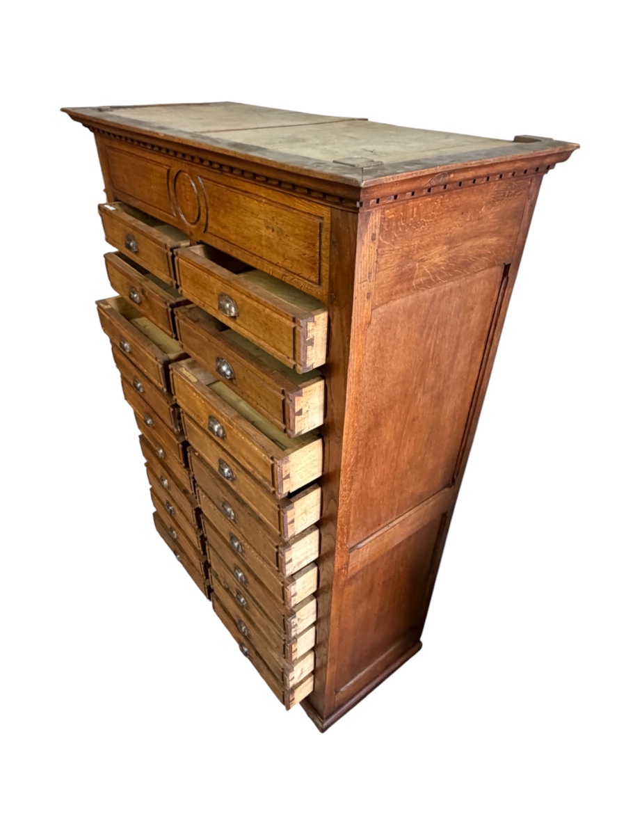 Oak Medicine Cabinet, Late 19th Century-photo-4