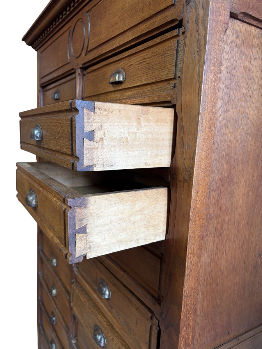 Oak Medicine Cabinet, Late 19th Century-photo-6