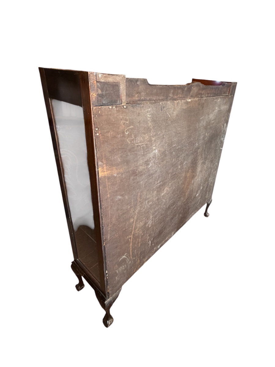 English Art Deco Mahogany Display Cabinet (1930)-photo-6