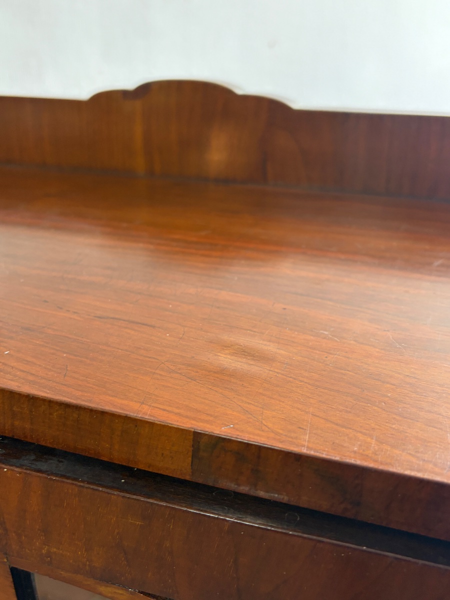 English Art Deco Mahogany Display Cabinet (1930)-photo-7