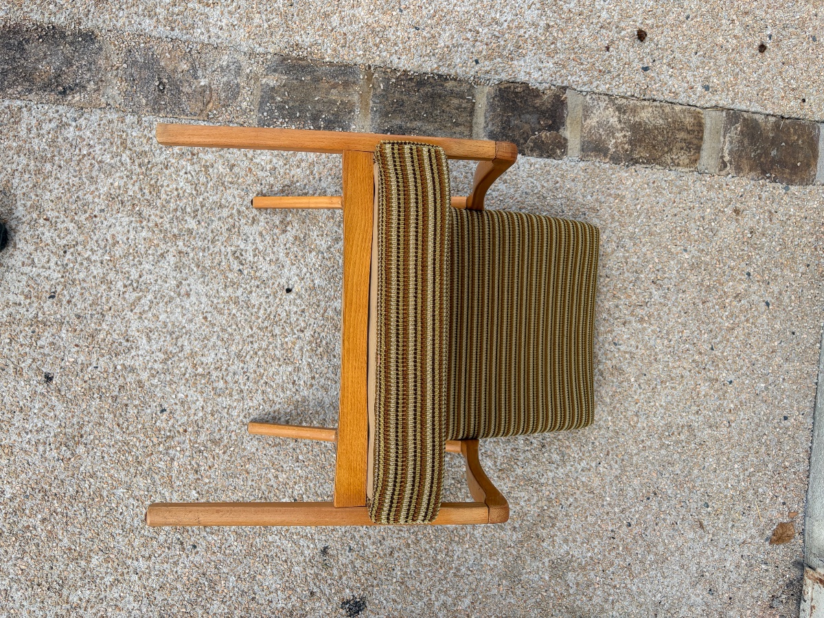 Pair Of 1970s Scandinavian-style Armchairs In Light Beech-photo-4