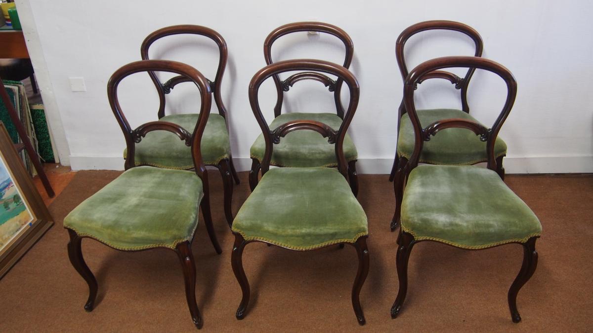 6 Chaises En Palissandre