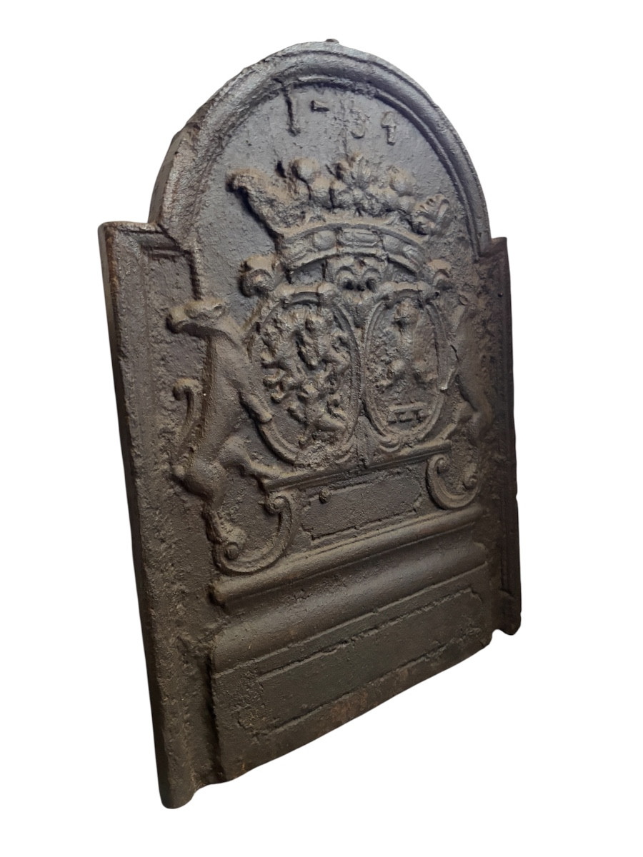 Plaque de cheminée - Datée 1734-photo-2