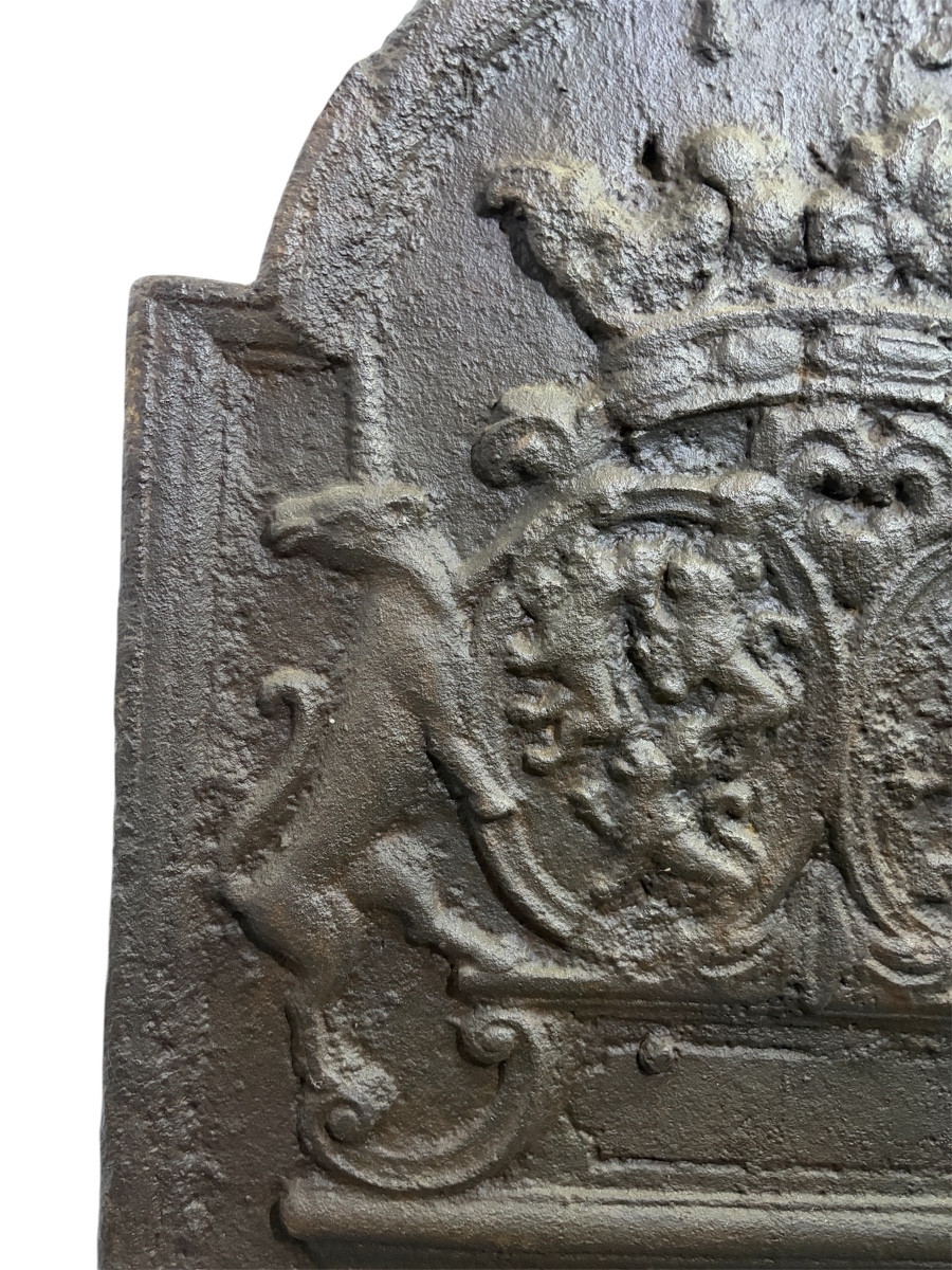 Plaque de cheminée - Datée 1734-photo-3