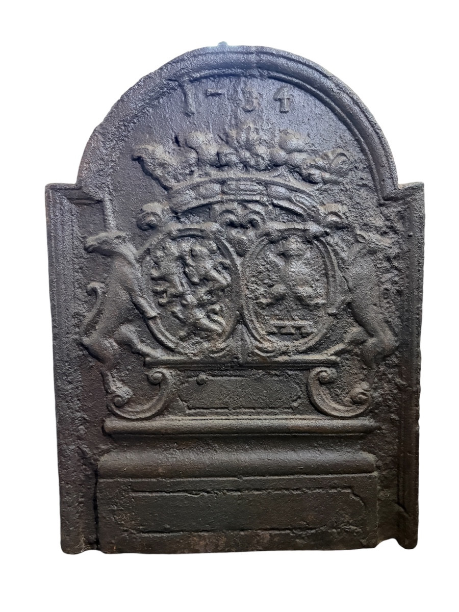 Plaque de cheminée - Datée 1734