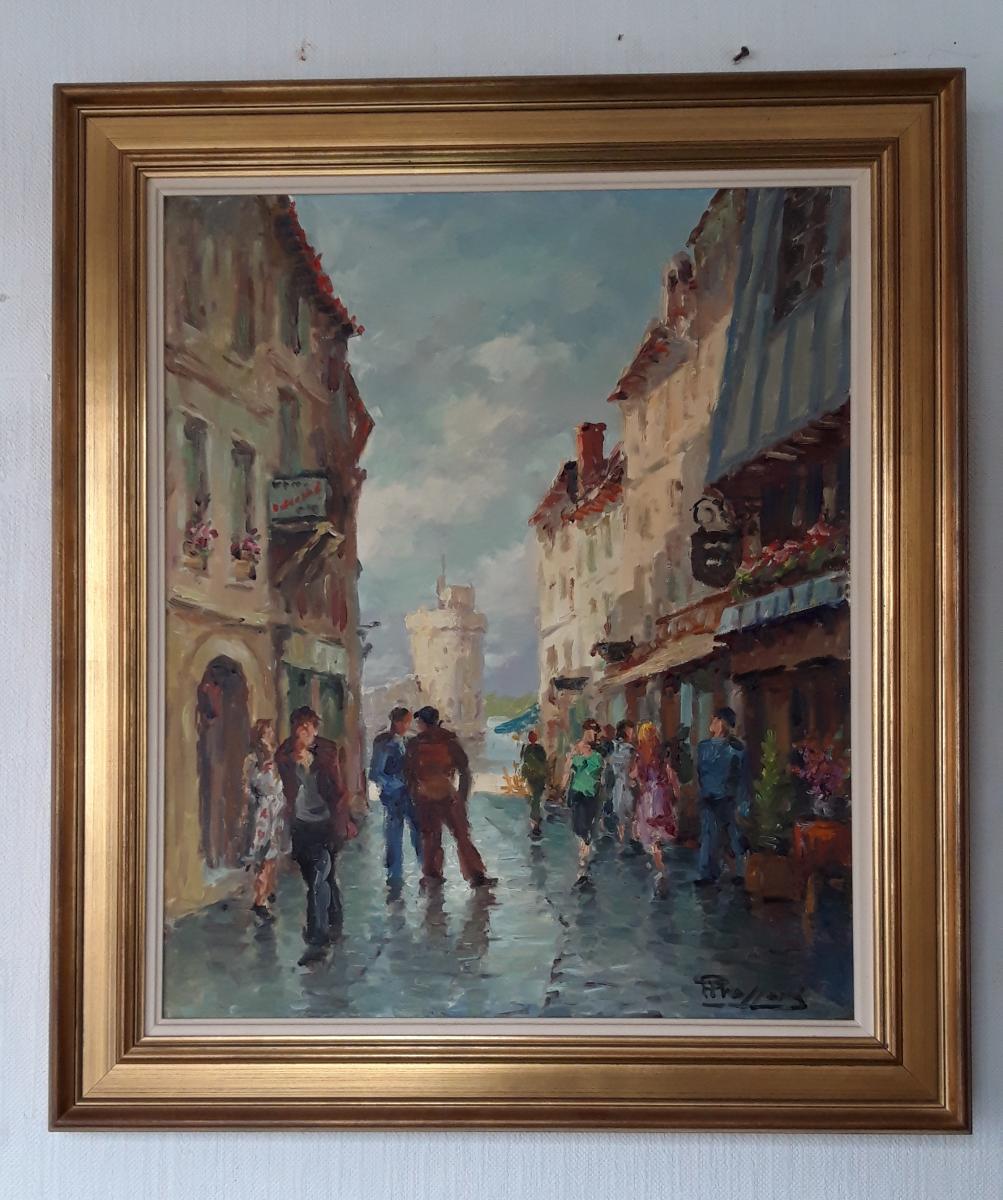 Vue d'Une Rue à La Rochelle - Pierre Trassard