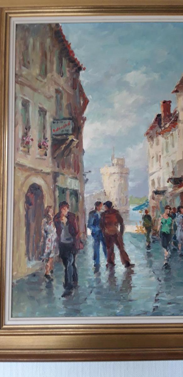 Vue d'Une Rue à La Rochelle - Pierre Trassard-photo-2
