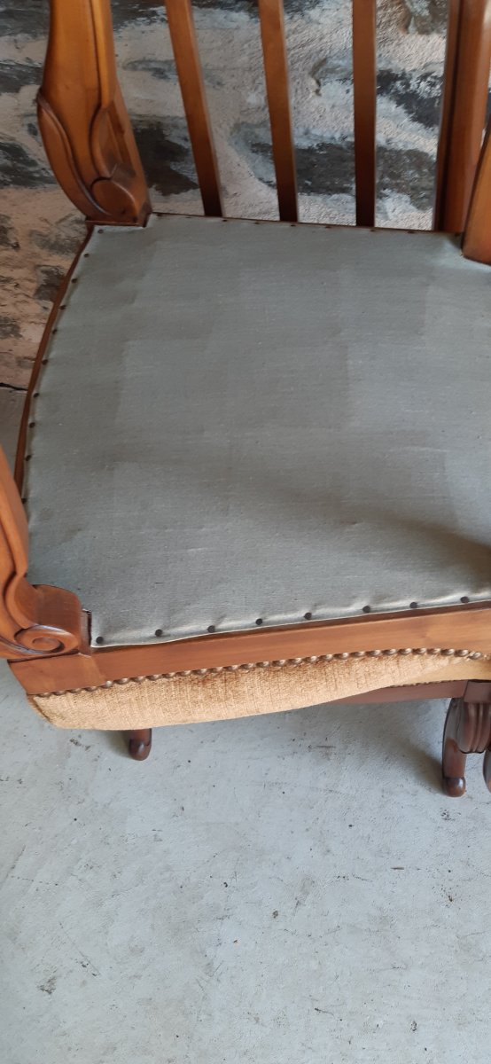 Lots De 6 Chaises Style Restauration En Merisier-photo-5