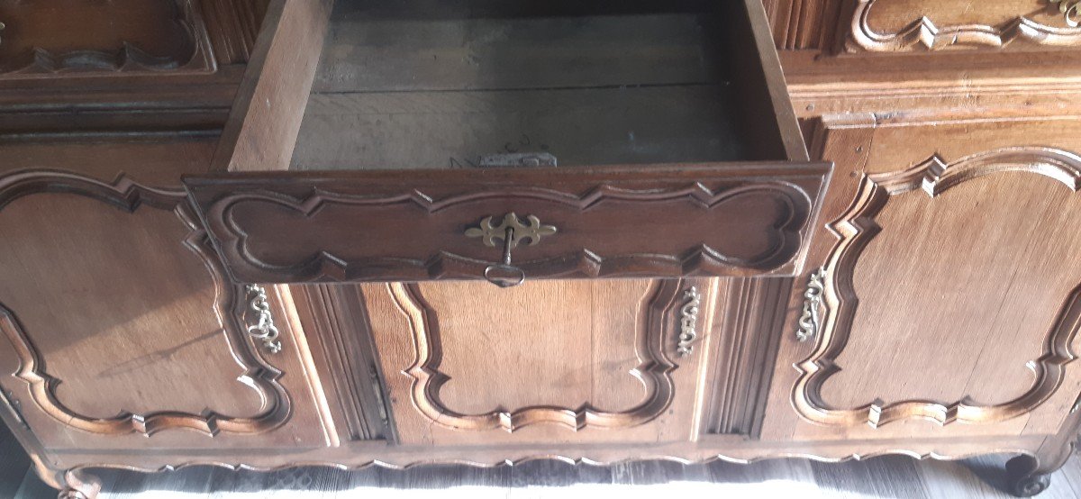 18th Century Lorrain Sideboard In Oak-photo-2