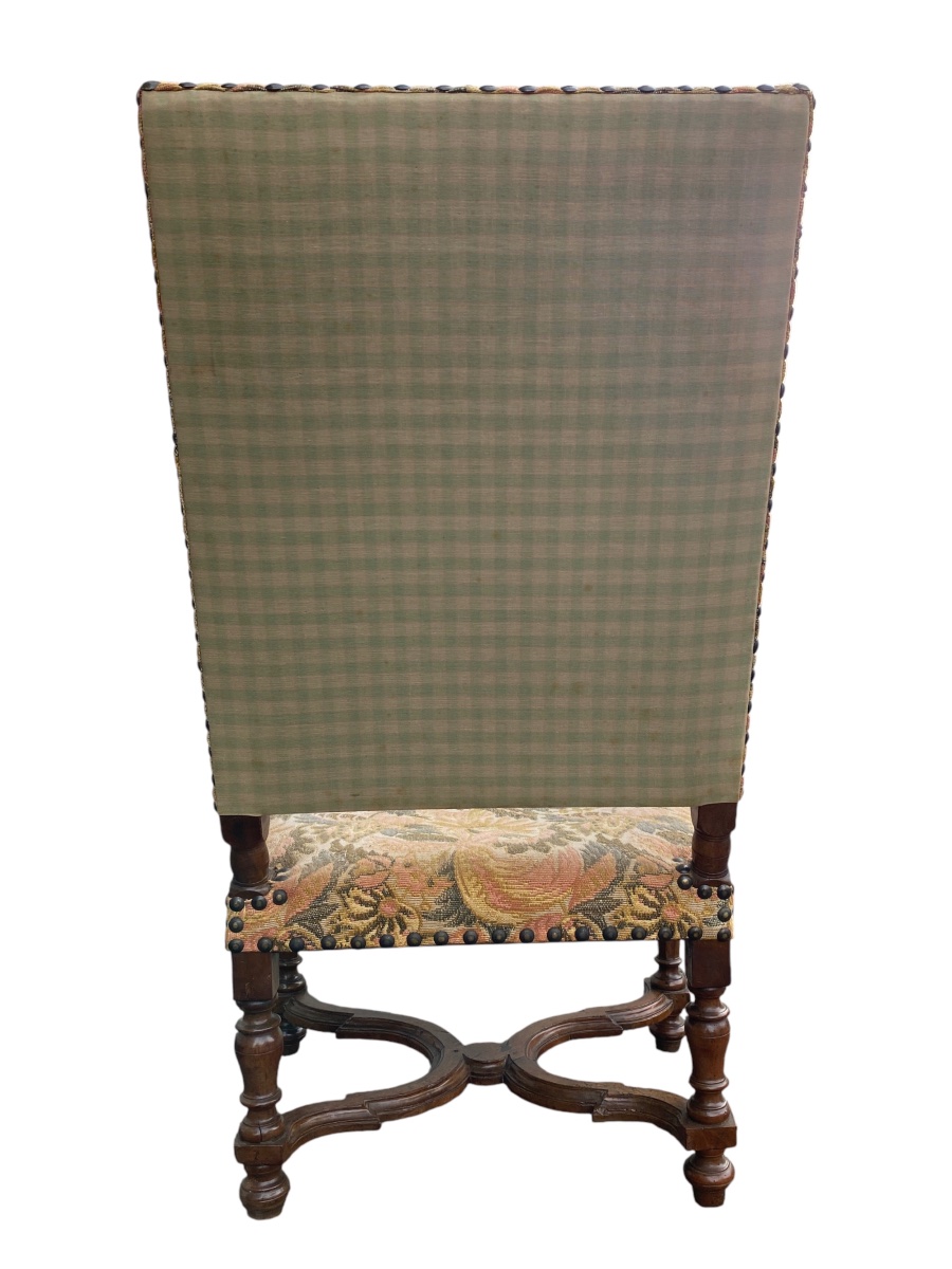 Louis XIV Armchair XVIIth Century In Walnut-photo-4