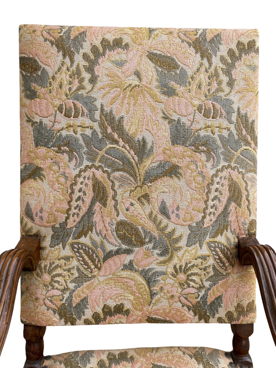 Louis XIV Armchair XVIIth Century In Walnut-photo-7