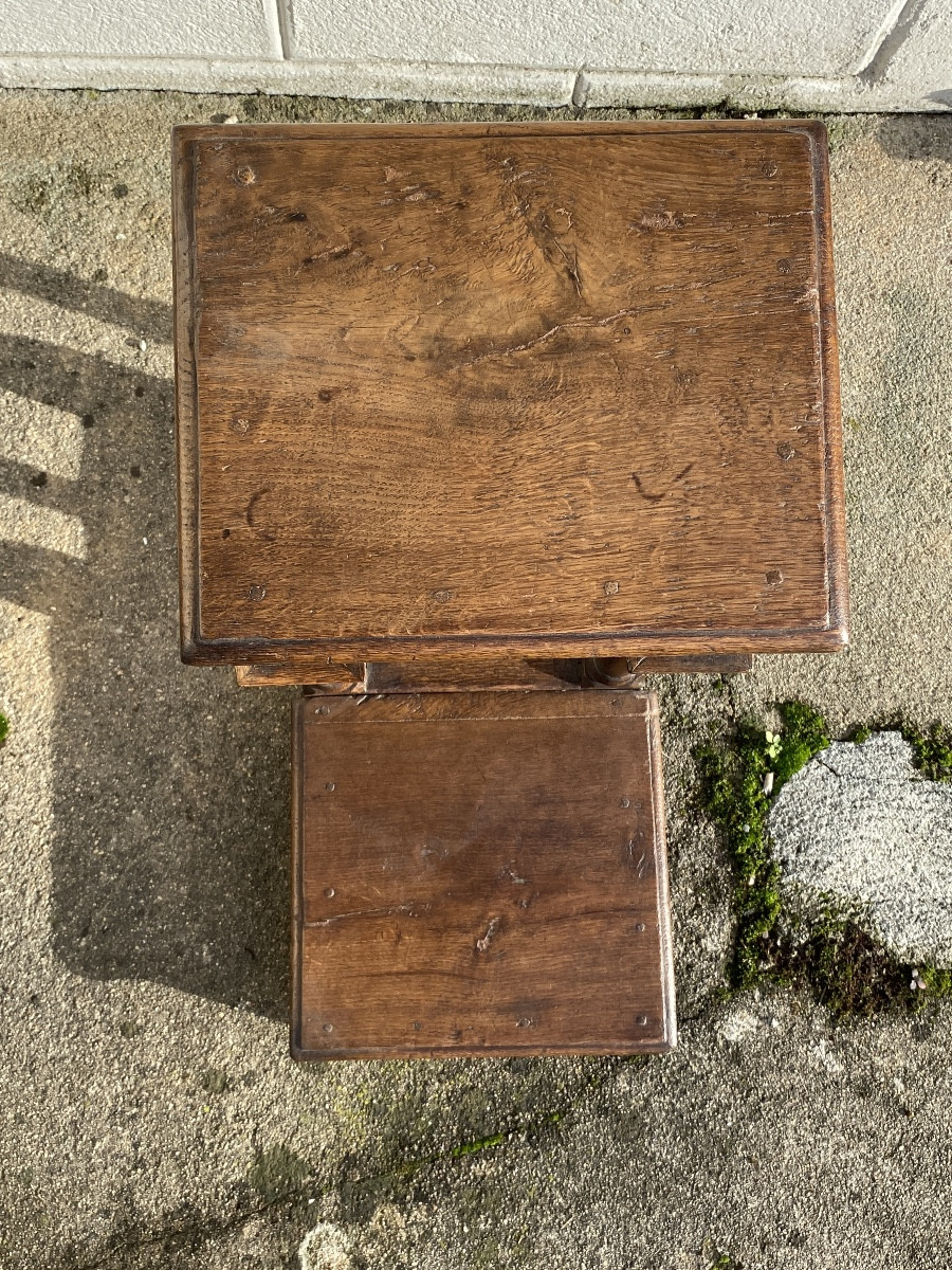 Paire De Tabourets De Chantre XVIIème Siècle -photo-3