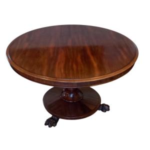 Table Ronde En Acajou époque XIXème Siècle 