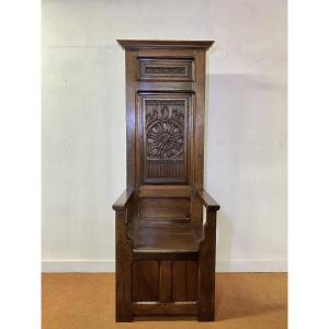  Cathèdre en noyer - Fin XVIIᵉ - Début XVIIIᵉ siècle