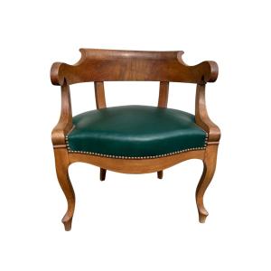 Fauteuil de bureau en noyer, époque 19e siècle