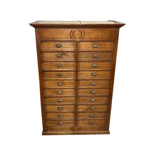 Oak Medicine Cabinet, Late 19th Century