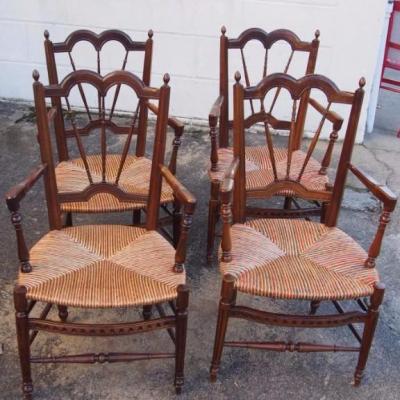 4 Provencal Armchairs Late 18th