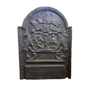 Plaque de cheminée - Datée 1734