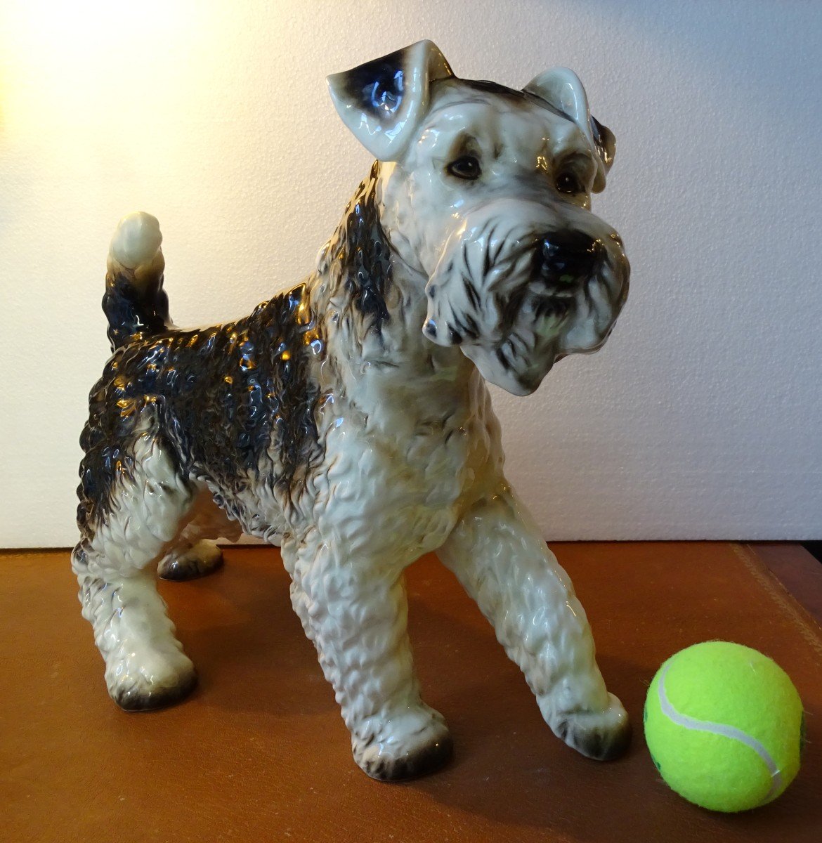 Large Fox Terrier In Porcelain Years 50/60
