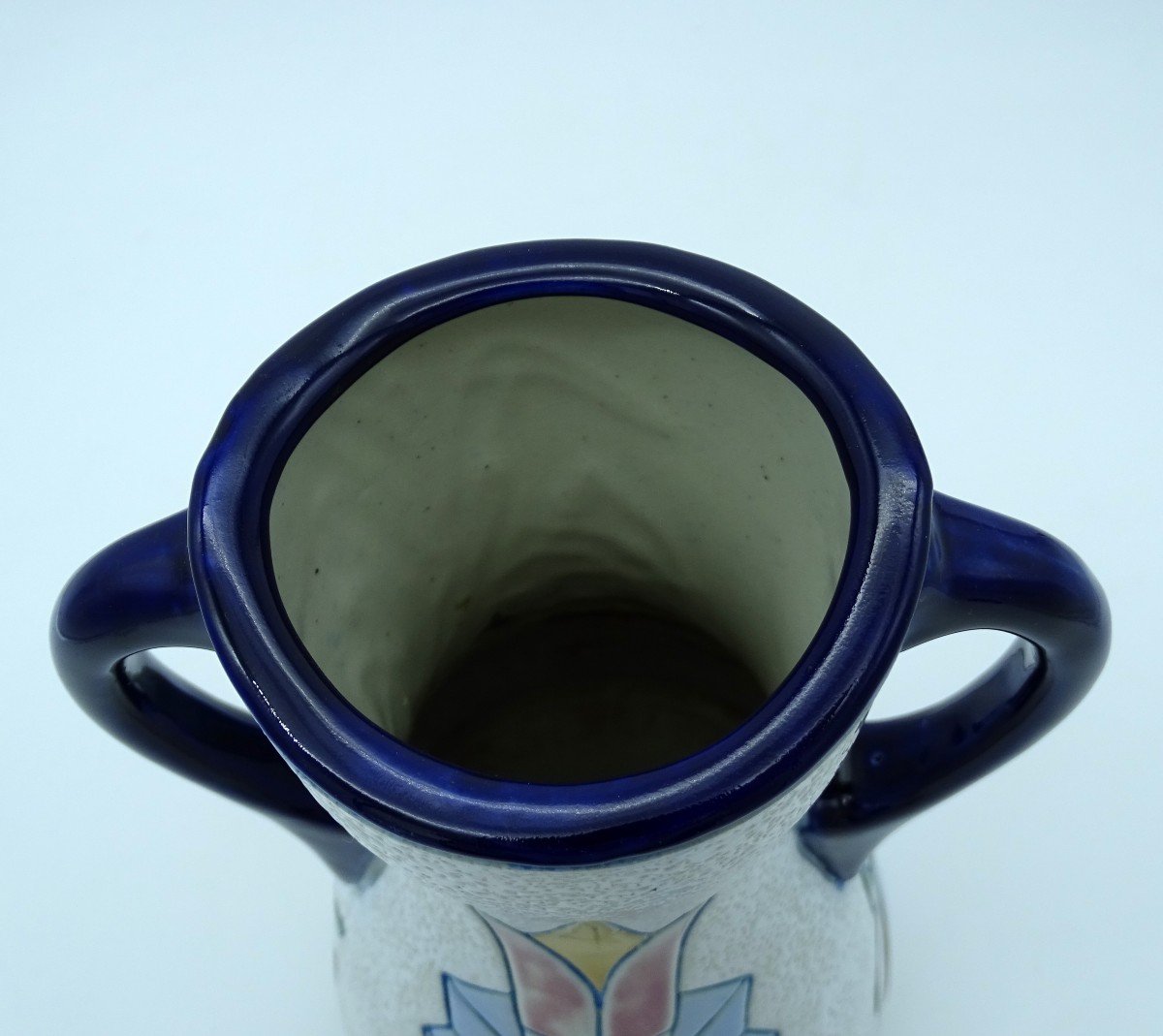 Amphora Vase With Marabouts Art Deco-photo-4