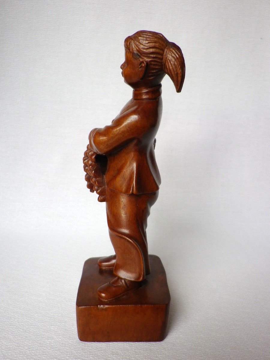 Wooden Statuette Vietnam - Indochina 1950-photo-1