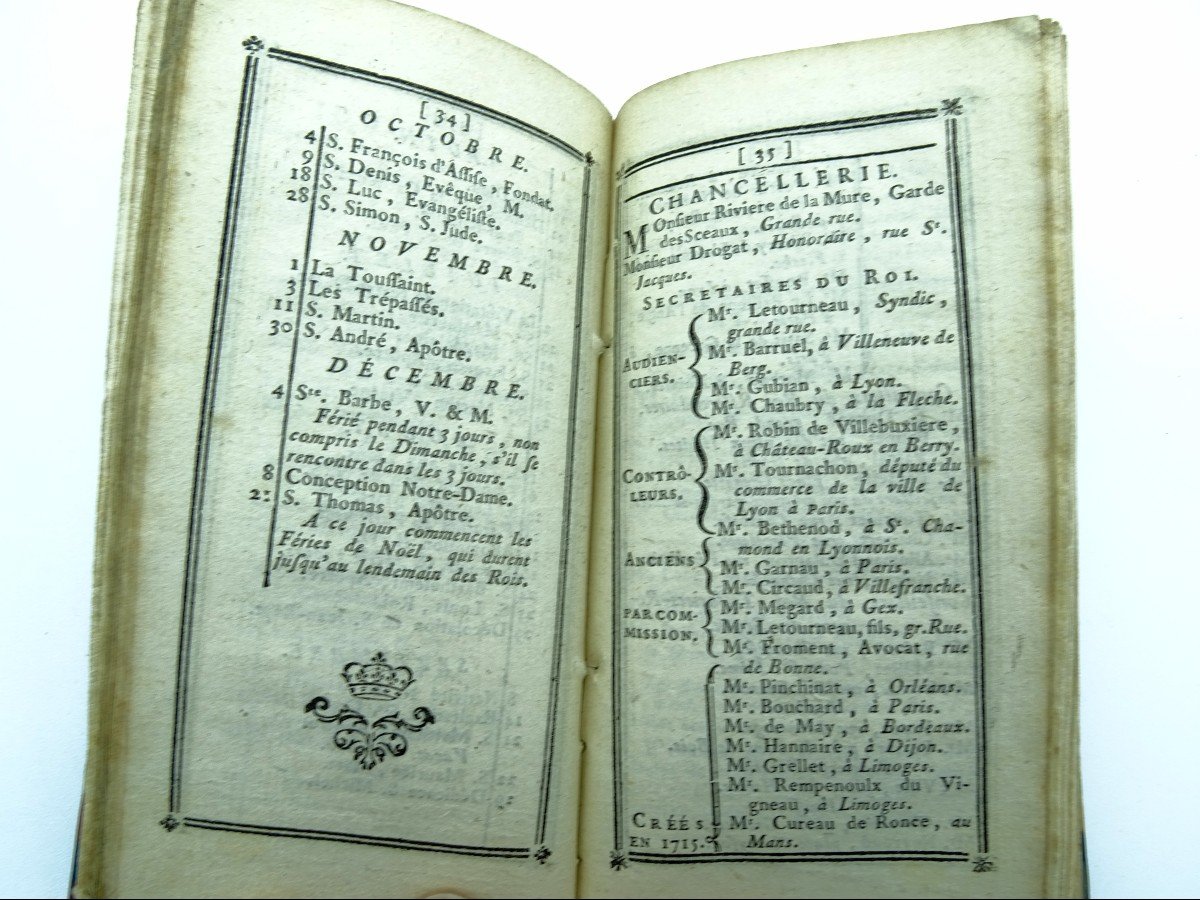 Almanac Of Dauphiné 4 Volumes 18th-photo-2