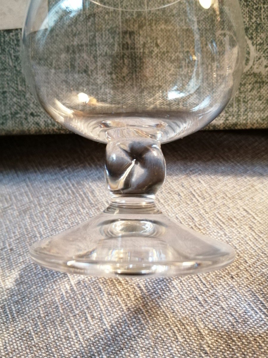 Daum Six Small Crystal Liquor Glasses 20th-photo-3