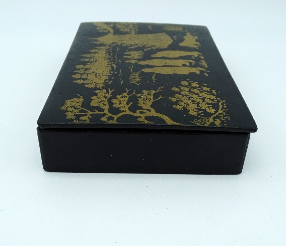Boiled Cardboard Box Late 19th/1900-photo-4