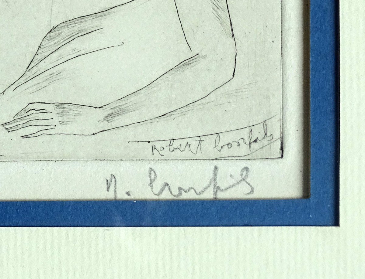 Robert Bonfils Epreuve d'Artiste  "Femme Nue Endormie" 20ème-photo-3