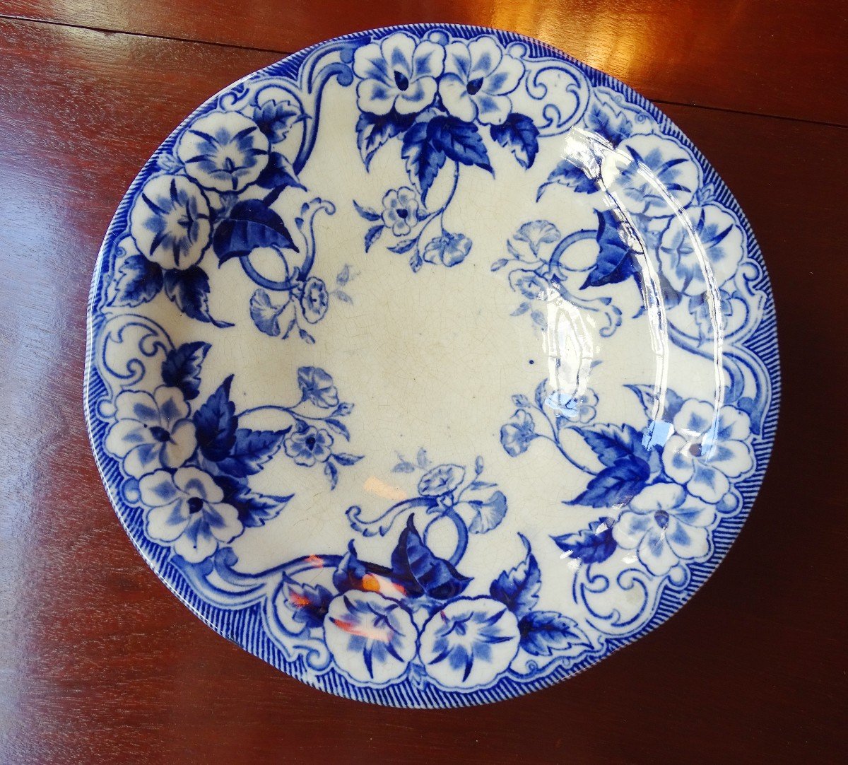 19th Creil Earthenware Fruit Bowl-photo-2