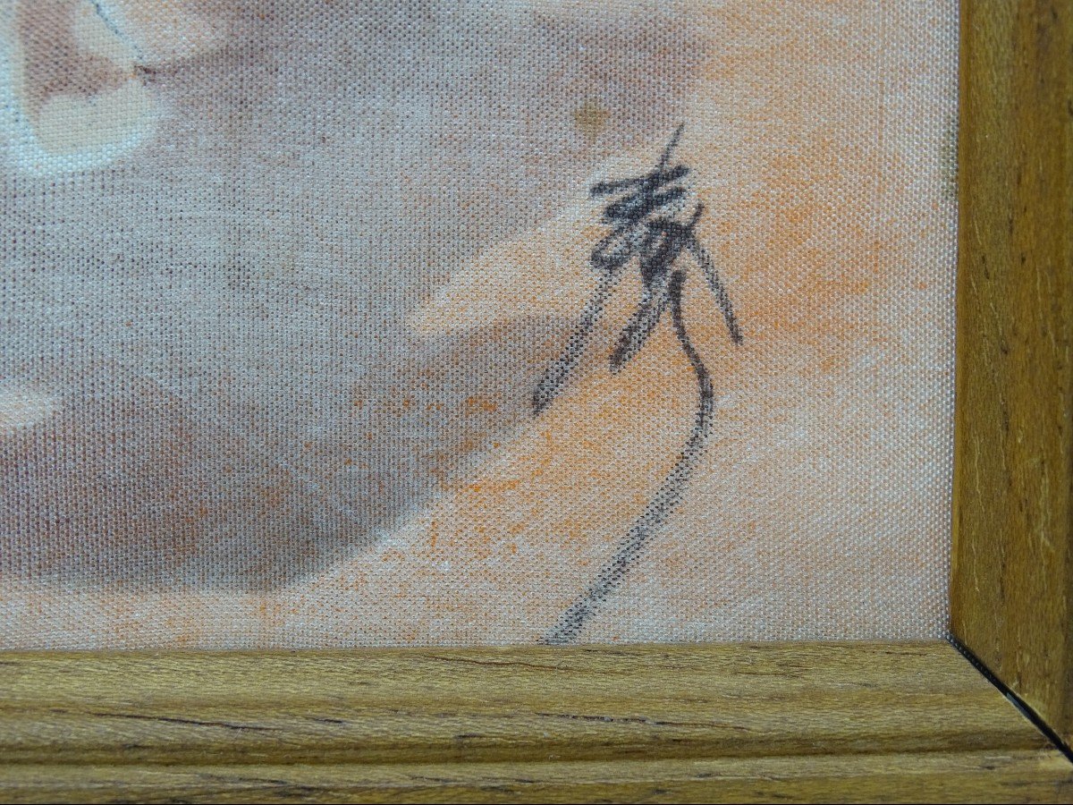 Painting On Silk Vietnam Years 50/60-photo-3