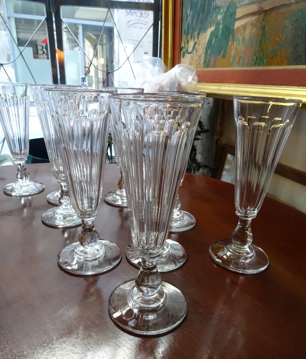 Service De 34 Verres En Cristal Fin 19ème-photo-2