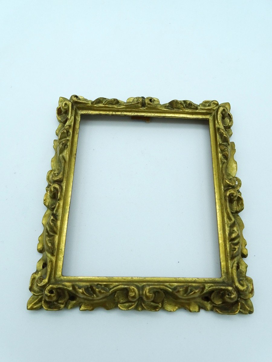 Small Frame In Golden Wood Italy 1950s-photo-3