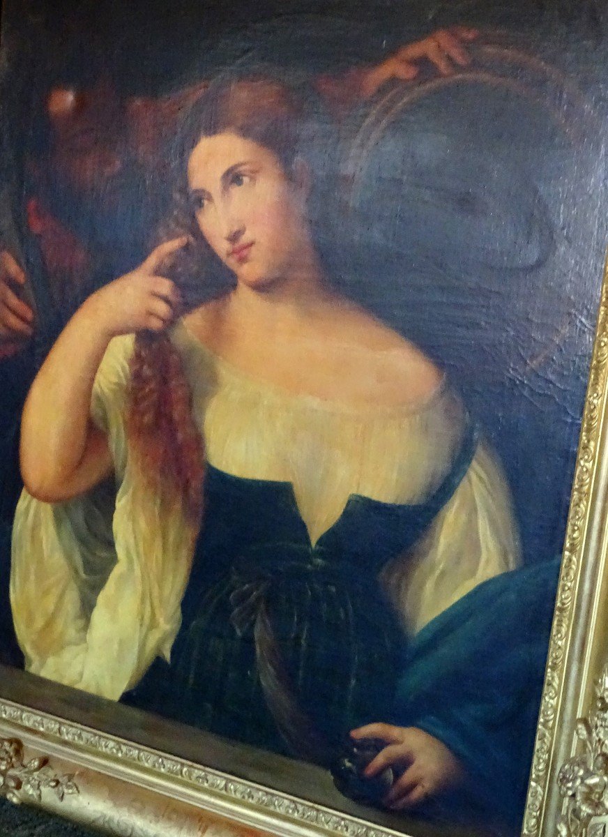 D'Après Titien Jeune Femme à Sa Toilette 19ème-photo-1