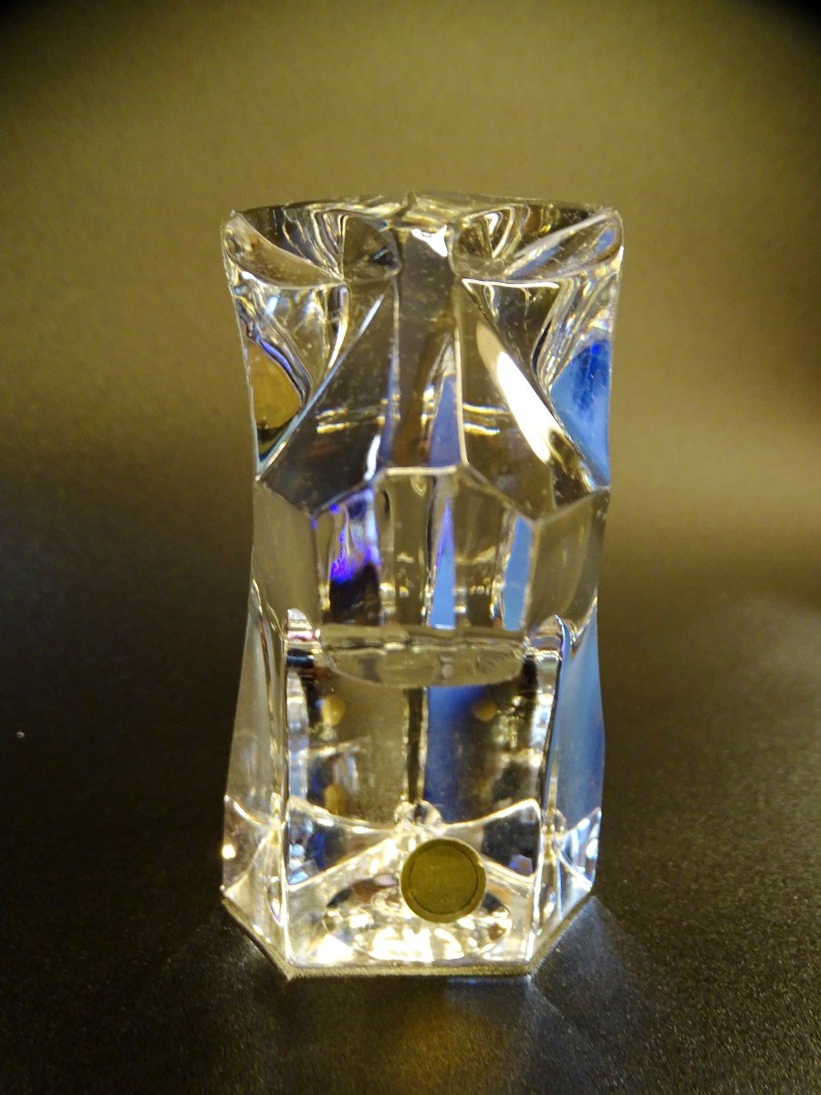 Baboon Head In Crystal From Saint-louis 1970s-photo-1