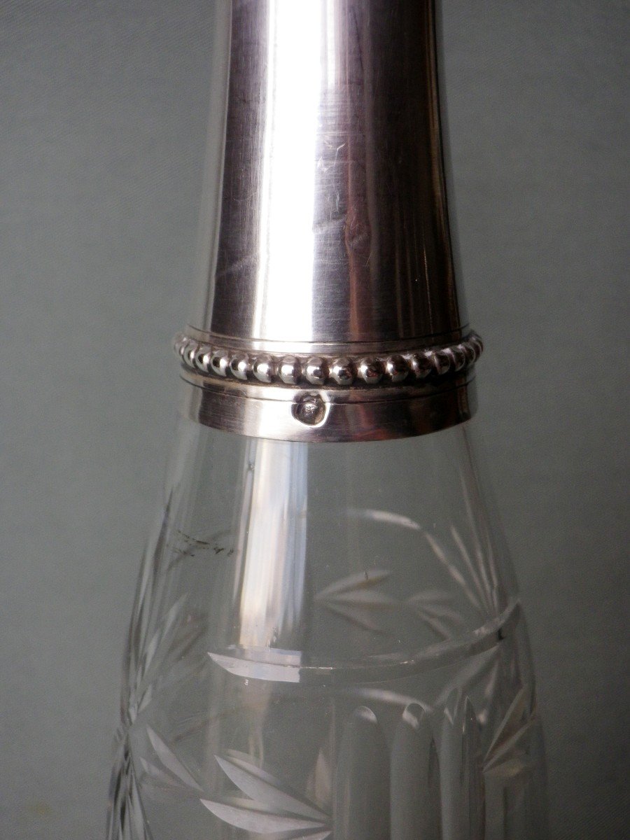 Carafe And Shaker In Crystal And Silver Late 19th-photo-3