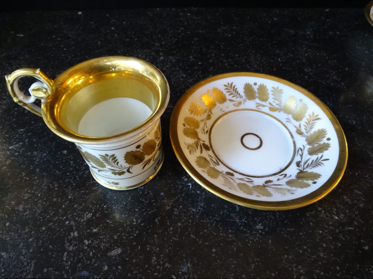 6 Porcelain Coffee Cups 19th-photo-3