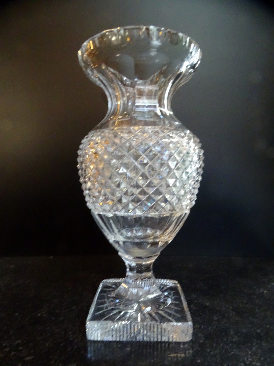 Saint-louis Or Baccarat Medicis Vase 20th-photo-4