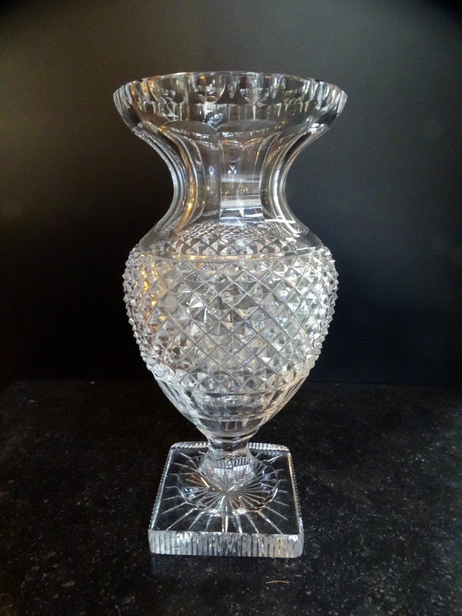 Saint-louis Or Baccarat Medicis Vase 20th