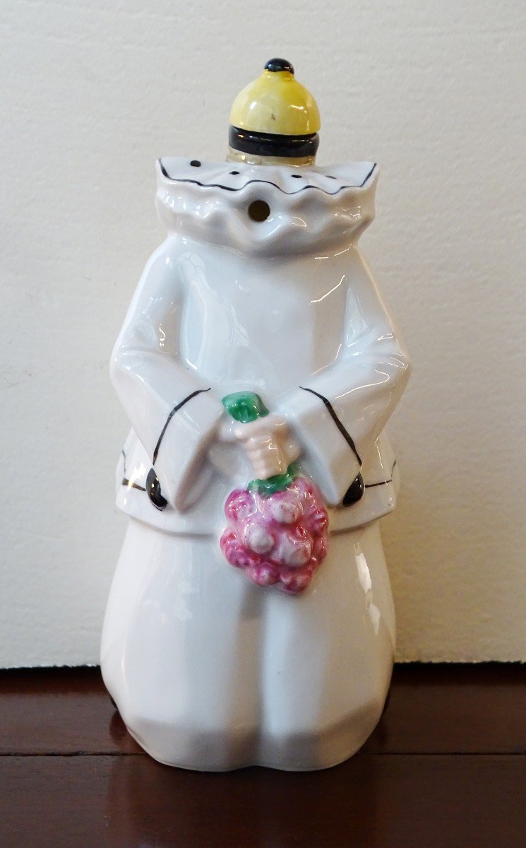 Flacon Pierrot En Porcelaine Allemande Années 50-photo-2