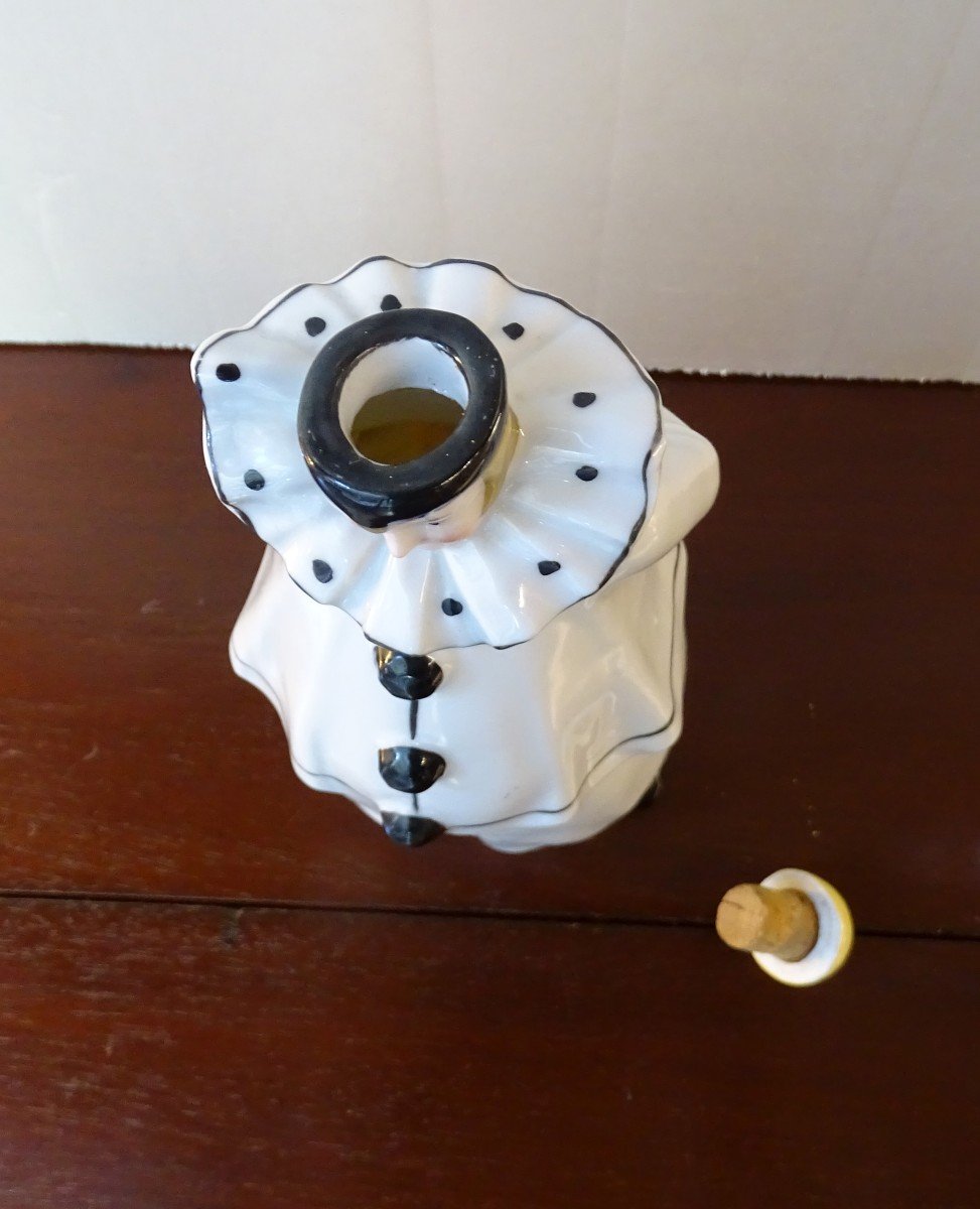 Flacon Pierrot En Porcelaine Allemande Années 50-photo-4