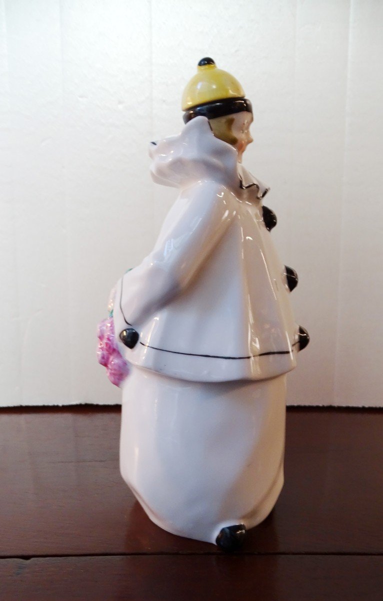 Flacon Pierrot En Porcelaine Allemande Années 50-photo-1
